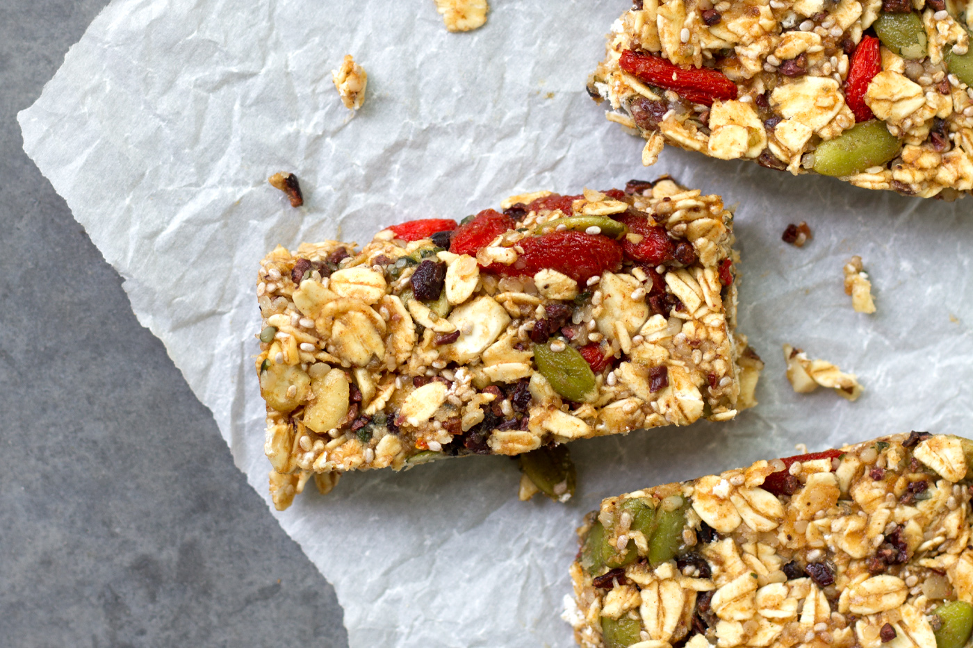 RAW Vegan Superfood Granola Bars recipe made by Active Vegetarian