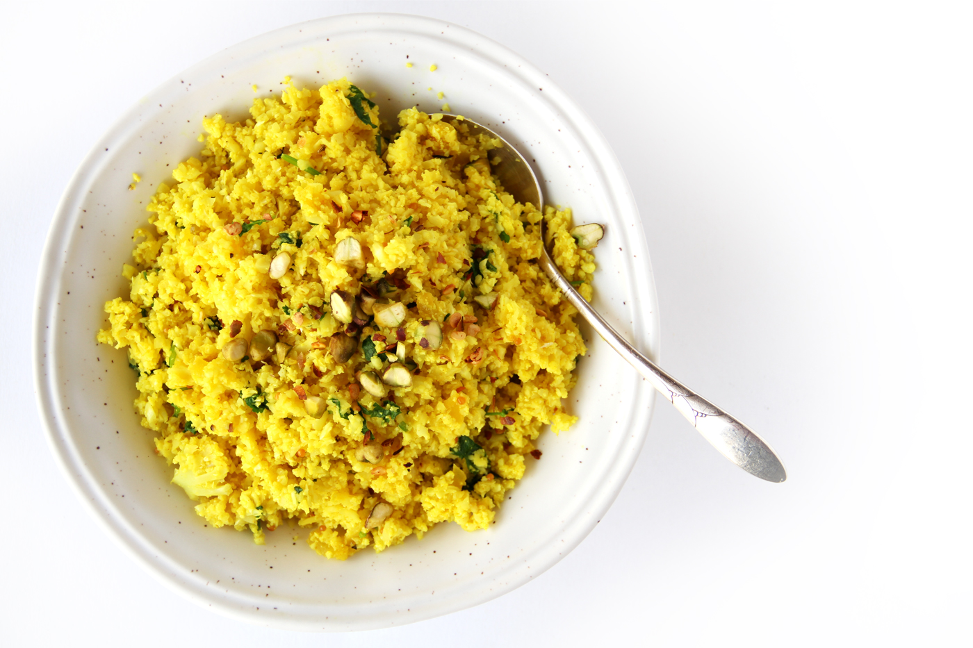 Vegan cauliflower Indian rice made by Active Vegetarian