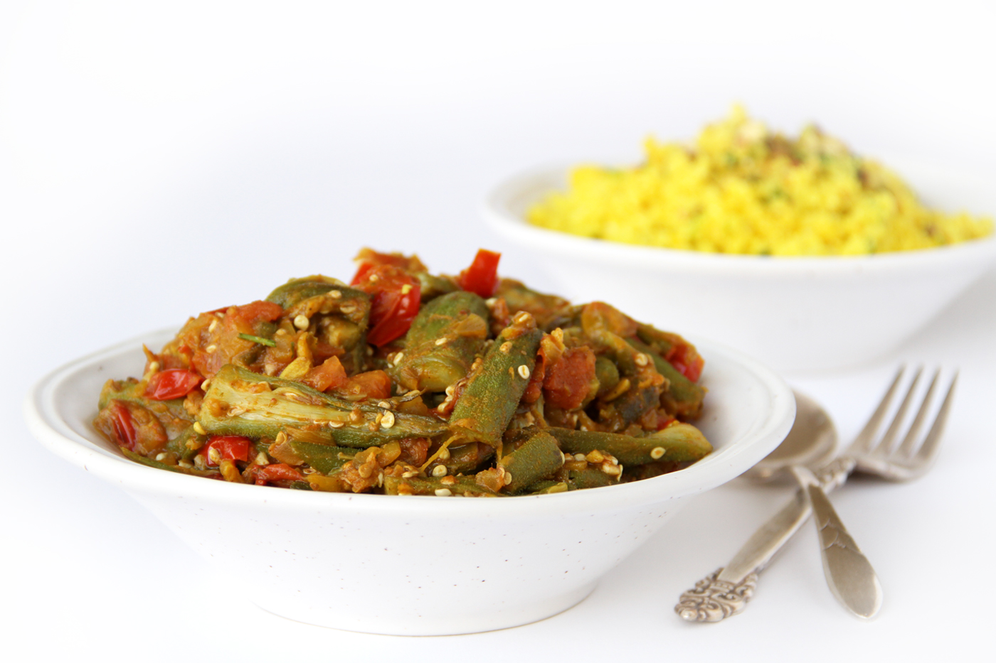 njoy this oil-free vegan okra recipe, that's also called Bhindi Masala, a popular Indian dish made with okra, onion, tomatoes & spices.