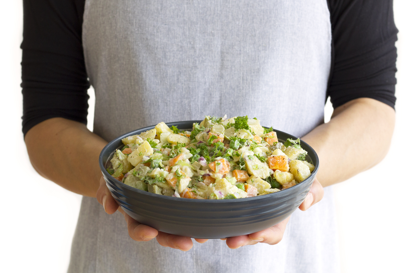 This is a Czech style potato salad made by Active Vegetarian