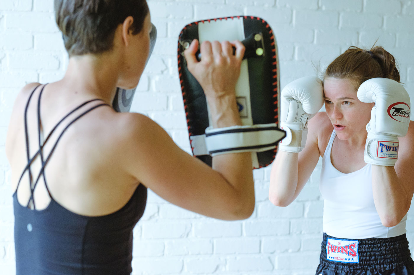 This is Nikki and Susanna boxing