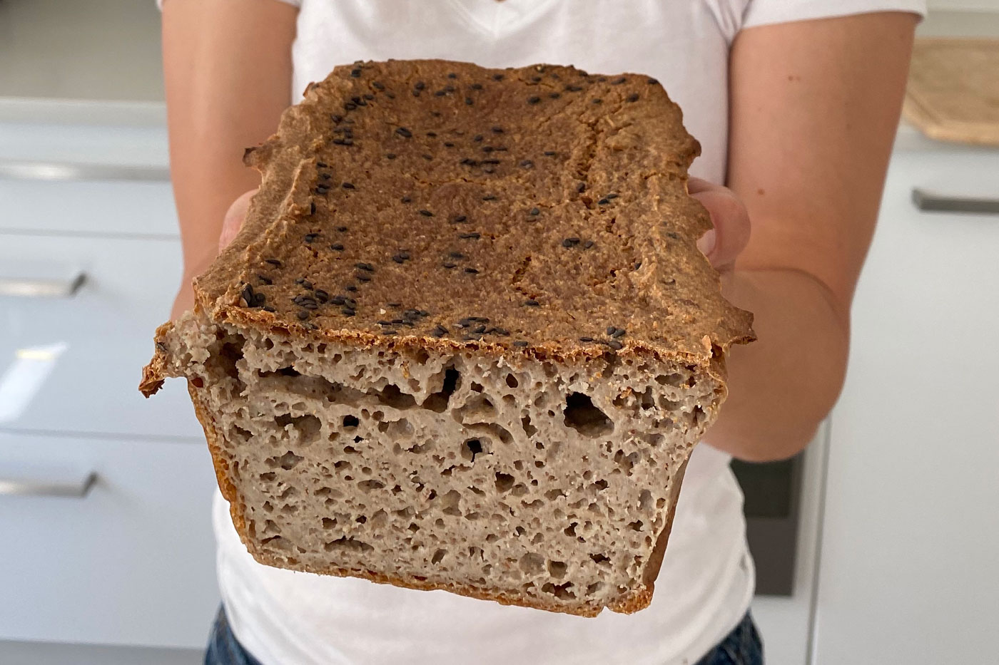 This buckwheat&quinoa bread is gluten free and yeast free