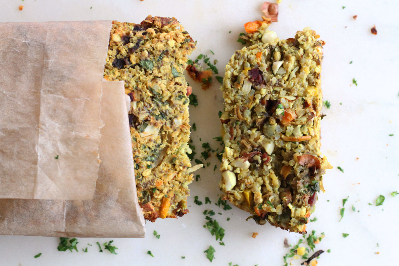 Vegan Lentil Quinoa Loaf by active vegetarian